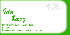 ida rajz business card